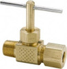 Parker Hannifin 3/8 x 1/4" Pipe, Inline Needle Valve Compression x MNPTF Ends, Brass Valve, 150 Max psi NV106C-6-4 - 03005014