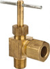 Parker Hannifin 5/16 x 1/8" Pipe, Angled Needle Valve Compression x MNPTF Ends, Brass Valve, 150 Max psi NV104C-5-2 - 03004918