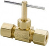 Parker Hannifin 3/8" Pipe, Inline Needle Valve Compression x Compression Ends, Brass Valve, 150 Max psi NV105C-6 - 03004959