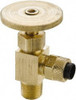 Parker Hannifin 1/4" Pipe, Angled Needle Valve Poly-Tite x MNPTF Ends, Brass Valve, 150 Max psi NV312P-4-4 - 63034078
