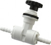 The Specialty Mfg. Co. 1/4" Pipe, Inline Needle Valve PTFE Seal, Barbed x Barbed Ends, Polypropylene Valve, 125 Max psi 7032390 - 62229273