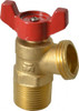 B&K Mueller 1/2" Pipe, Brass, FNPT, MNPT x GHT End Connection, Boiler Drain Valve 125 psi WOG Rating, Wing Tee Handle 102-054HN - 65177412