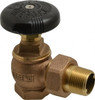 Legend Valve 3/4" Pipe, 60 psi WOG Rating, FNPT x Male Union End Connections, Handwheel Steam Angle Radiator Valve 15 psi Steam Pressure Rating, Bronze 110-104 - 36896496