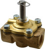 Parker Hannifin 3/4" Port Brass Two-Way Piloted Diaphragm Solenoid Valve Normally Closed 12F22C2148AAF - 68014216