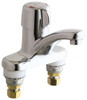 Chicago Faucets Round Handle, Deck Mounted Bathroom Faucet One Handle, No Drain, Standard Spout 3600-E2805AB - 91215970