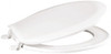 Centoco 16.9 Inch Long, 2 Inch Inside Width, Polypropylene, Regular, Closed Front with Cover, Toilet Seat 14 Inch Outside Width, Residential Installation, White 1200-001 - 92907484