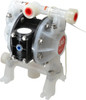 ARO Fluid Management 1/2" NPT, Nonmetallic, Air Operated Diaphragm Pump Nitrile Diaphragm, Polypropylene Housing PD05P-ARS-PGG-B - 60600152
