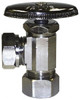 Legend Valve NPT 1/2 Inlet, 110 Max psi, Chrome Finish, Rubber Water Supply Stop Valve 1/2 Compression Outlet, Angle, Silver Handle, For Use with Potable Water Applications 114-133NL - 41989740