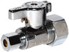 Legend Valve NPT 1/2 Inlet, 125 Max psi, Chrome Finish, Carbon Steel Water Supply Stop Valve 1/2 Compression Outlet, Angle, Silver Handle, For Use with Potable Water Applications 114-653NL - 41990276