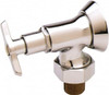 T&S Brass Flange 1/2 Inlet, 125 Max psi, Chrome Plated, Chrome Plated Loose Key Stop 1/2 NPT Outlet, Angle, Chrome Handle B-1350 - 32064578