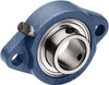 TRITAN 5/8" ID, 3.19" OAL x 1" OAH 2-Bolt Flange 1,034 Lb Static Cap, 2,158 Lb Dyn Cap, 2-1/2" Btw Mnt Hole Ctrs, 0.37" Base-to-Ctr Ht, Cast Iron/Steel SBLF202-10G - 92809052