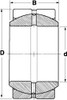 SKF 15mm Bore Diam, 5,309 Lb Dynamic Capacity, Spherical Plain Bearing 10,686 Lb Static Load Capacity GE 15 TXGR - 86037645