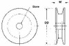 Poly Hi Solidur 1/2" Bore Diam, 5.65" OD, Finished Bore V-Belt Sheave 3/4" Wide, Polyethylene, A-Section V-Belts PUHA1054 - 35413921
