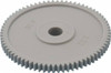 Made in USA 32 Pitch, 2-1/4" Pitch Diam, 2-5/16" OD, 72 Tooth Spur Gear 3/16" Face Width, 5/16" Bore Diam, 13/16" Hub Diam, 20° Pressure Angle, Acetal 3272S - 03302718