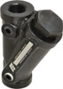 Flow Ezy Filters 3/4 NPT Thread, 238 Micron, 3.6" Outside Diam, 4.8" Long, Stainless Steel Wire Cloth Media, Filter Assembly Epoxy Coated Cast Iron Y-6-238-3 - 91957928