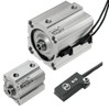 Norgren 3/4" Stroke x 3/4" Bore Double Acting Air Cylinder 10-32 Port, 10-32 Rod Thread, 145 Max psi, 23 to 176°F DC/92020/M/.75 - 01512870