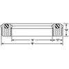 Value Collection 5-1/4" Inside Diam x 6" Outside Diam Lip Seal Type B 5/8" High, Polyurethane L37505250625B - 59510362