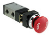 ARO Fluid Management 1/4" Inlet 4-Way 2-Position Palm Button Actuated/Detent Return Manual Mechanical Air Valve 0.7 CV Rating M212HS-15 - 08046286