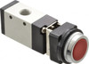 ARO Fluid Management 1/4" Inlet 3-Way 2-Position Push-Button Actuator with Guard/Spring Return Manual Mechanical Air Valve 0.7 CV Rating M252HS-13 - 08046237