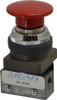 Bimba-Mead Fluid Dynamics 3-Port 1/8" Inlet Push Button Actuator/Emergency Stop 3-Way, 2-Position Detent Manual Air Valve 0.11 CV Rating MV-EMS - 32931677