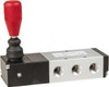 PRO-SOURCE 5-Port 1/4" Inlet NPT 1/4" Outlet 5-Way 3-Position Lever Actuator/Spring Return Manual Mechanical Air Valve 0.976 CV Rating, 127.98 Max psi 4550330011PRO - 78261161