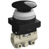 SMC Pneumatics 0.14 CV Rate, 1/8" NPT Inlet Mechanical Valve 2 Way, 2 Ports, Push Button Mushroom VM120-N01-30BA - 80084684