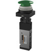 SMC Pneumatics 0.55 CV Rate, 1/8" NPT Inlet Mechanical Valve 4 Way, 5 Ports, Push Button Mushroom NVZM450-N01-30G - 80086440