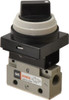 SMC Pneumatics 0.14 CV Rate, 1/8" NPT Inlet Mechanical Valve 3-Way, 2 Position VM130-N01-34BA - 80085129