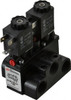 ARO Fluid Management 3/8" Inlet x 3/8" Outlet, Solenoid Actuator, Solenoid Return, 2 Position, Body Ported Solenoid Air Valve 24 VDC Input, 63 CFM, 1.7 CV, 4 Way, 150 psi, 4" Long x 2-1/2" Wide x 3-5/8" High, 0 to 180°F A213SD-024-D - 80121874