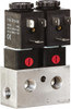 ARO Fluid Management 1/8", CAT Series 3-Way 2-Position Bar Manifold Stacking Solenoid Valve 24 VDC, 0.062 CV Rate, 3.275" High x 3" Long CAT02B-024-D - 31803190