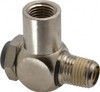 Norgren 1/4" Female NPT x 1/4" Male NPT Tamper Resistant Flow Control Valve 5 to 150 psi, Needle Valve & Brass Material 12VB02828 - 01976430
