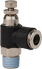 PRO-SOURCE 1/4" NPT x 5/16" Tube OD Right Angle Flow Control Valve 0 to 113.76 psi & Techno Polymer, Brass, Steel Material 4827100715PRO - 78255015