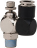 PRO-SOURCE 1/8" Male NPT x 1/4" Tube OD Flow Control Offset Inline Valve 0 to 113.76 psi & Techno Polymer, Brass, Steel Material 4827000315PRO - 78256989