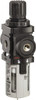 ARO Fluid Management 1/8 NPT Miniature 1 Pc Filter/Regulator FRL Unit 43 SCFM, 150 Max psi, Polycarbonate Bowl, Manual Drain P39114-100 - 79118626