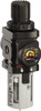 ARO Fluid Management 1/4 NPT Miniature 1 Pc Filter/Regulator FRL Unit with Pressure Gauge 47 SCFM, 150 Max psi, Polycarbonate Bowl, Manual Drain P39124-600 - 70701925