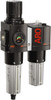 ARO Fluid Management 3/4 NPT Heavy-Duty 2 Pc Filter/Regulator-Lubricator FRL Unit with Sight Glass & Pressure Gauge 201 SCFM, 250 Max psi, Metal Bowl, Automatic Drain C38451-611 - 61684148