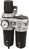 Parker Hannifin 1 NPT Heavy-Duty 2 Pc Filter/Regulator-Lubricator FRL Unit with Sight Glass & Pressure Gauge 340 SCFM, 254 Max psi, Polypropylene Bowl, Manual Drain P3YCA98SECNFLNF - 32556367