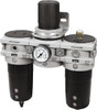Parker Hannifin 1 NPT Heavy-Duty 3 Pc Filter-Regulator-Lubricator FRL Unit with Sight Glass & Pressure Gauge 170 SCFM, 254 Max psi, Polypropylene Bowl, Manual Drain P3YCB98SECNFLNF - 36620912