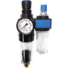 PRO-SOURCE 1/4 NPT Miniature FRL Unit with Sight Glass & Pressure Gauge 65.32 SCFM, 145 Max psi, Polycarbonate Bowl, Automatic Drain FRL600A-02ND - 19240522