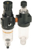 Wilkerson 1/4 NPT Miniature 2 Pc Filter/Regulator-Lubricator FRL Unit 20 SCFM, 150 Max psi, Polycarbonate Bowl, Manual Drain D03-02-0000 - 01004878