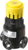 Parker Hannifin 1/8 NPT 2 - 125 psi Miniature Zinc Regulator 300 Max Supply psi, 13 CFM, 32 to 125°F, 1.65" Wide x 2.88" High 14R013FC - 08610099