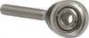 Made in USA 3/16" ID, 5/8" Max OD, 912 Lb Max Static Cap, Plain Male Spherical Rod End 10-32 RH, Stainless Steel with Stainless Steel Raceway SCM3T - 35398296