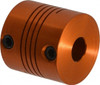 Lovejoy 1/4" Max Bore Diam, Flexible Screw Hub Coupling 3/4" OD, 3/4" OAL, Anodized Aluminum 68514456626 - 87792362