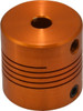 Lovejoy 1/4" Max Bore Diam, Flexible Screw Hub Coupling 1" OD, 1" OAL, Anodized Aluminum 68514456634 - 87792404