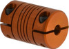 Lovejoy 1/8" Max Bore Diam, Flexible Clamp Hub Coupling 1/2" OD, 3/4" OAL, Anodized Aluminum 68514456620 - 87792339