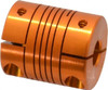 Lovejoy 1/4" Max Bore Diam, Flexible Clamp Hub Coupling 3/4" OD, 0.9" OAL, Anodized Aluminum 68514456632 - 87792396