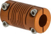 Lovejoy 1/4" Max Bore Diam, Flexible Clamp Hub Coupling 1/2" OD, 0.9" OAL, Anodized Aluminum 68514476832 - 87792537
