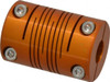 Lovejoy 3/8" Max Bore Diam, Flexible Clamp Hub Coupling 1" OD, 1-1/2" OAL, Anodized Aluminum 68514476842 - 87792586