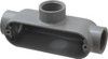Crouse-Hinds Form 5, T Body, 1" Trade, IMC, Rigid Aluminum Conduit Body Oval/Rectangle, 6.33" OAL, 12.2 cc Capacity, Silver T35 - 04915930