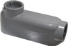 Crouse-Hinds Form 5, LB Body, 2" Trade, EMT, IMC, Rigid Aluminum Conduit Body Rectangle, 10.2" OAL, 71.2 cc Capacity, Gray LB65 MT - 04507067